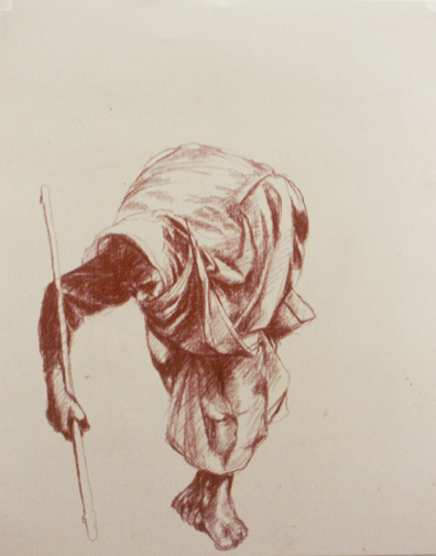 Un-wanted red conte study 1